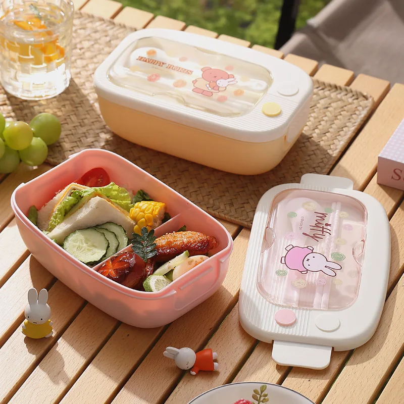 Food Storage Meals - Şirin Miffy Desenli, Tek Katlı, Plastik,