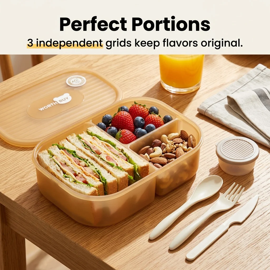 Bölmeli Plastik Bento Kutusu,  - Food Storage With Dividers incelemesi ve fiyatı