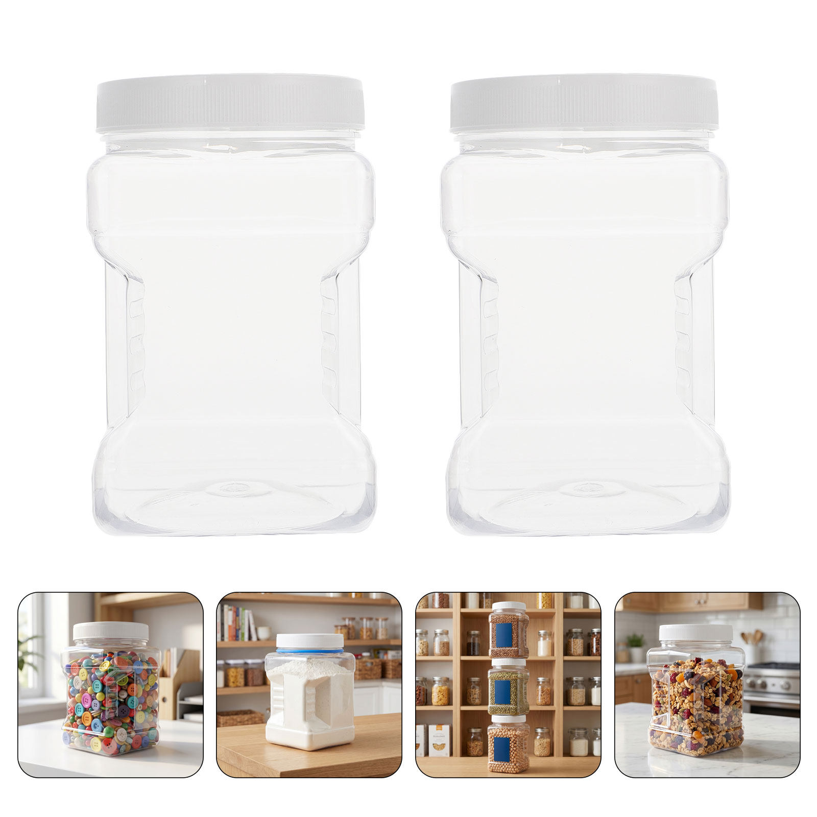6 Adet Şeffaf Saklama Kavanozu - Food Storage Containers incelemesi ve fiyatı