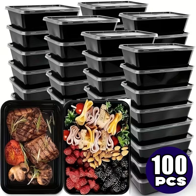 1-100 adet Siyah Tek Kullanıml - Food Storage Oven Safe incelemesi ve fiyatı