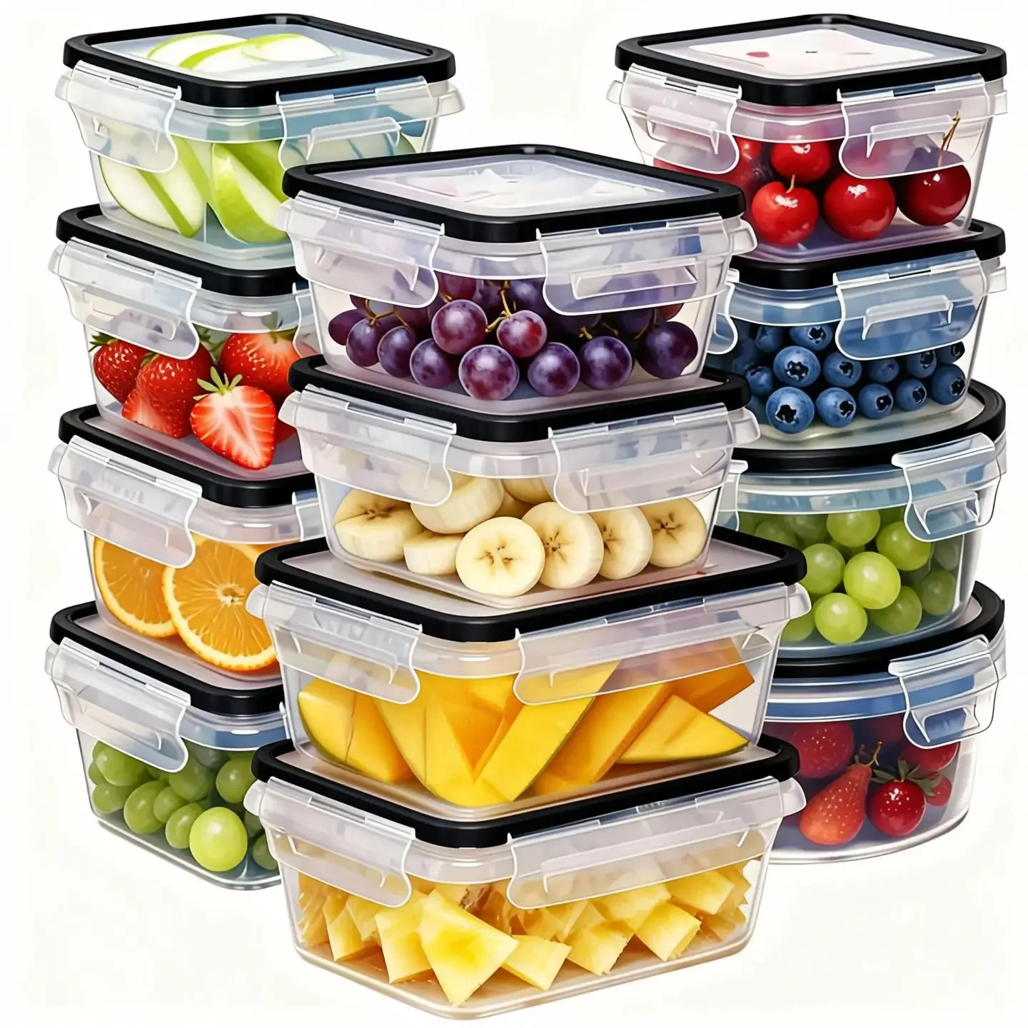 12 Adet Hava Geçirmez Kapaklı, - Food Storage Oven Safe incelemesi ve fiyatı