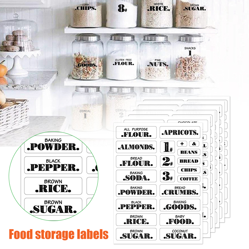 132 adet mutfak gıda çıkartmal - Food Storage Labels incelemesi ve fiyatı
